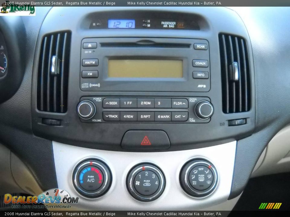 2008 Hyundai Elantra GLS Sedan Regatta Blue Metallic / Beige Photo #17