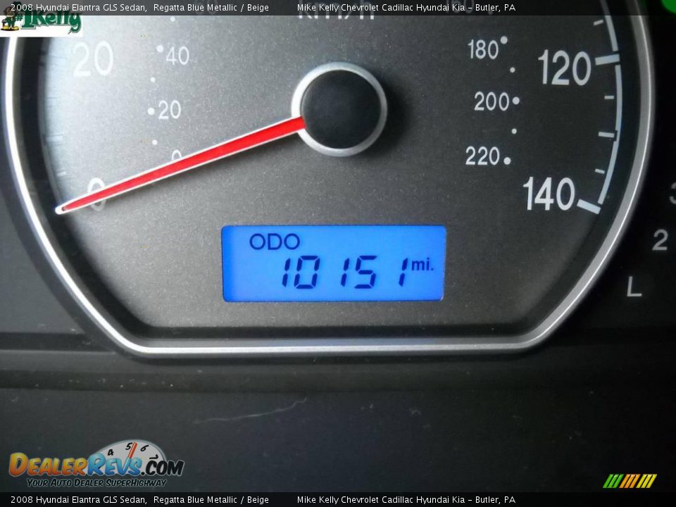 2008 Hyundai Elantra GLS Sedan Regatta Blue Metallic / Beige Photo #20