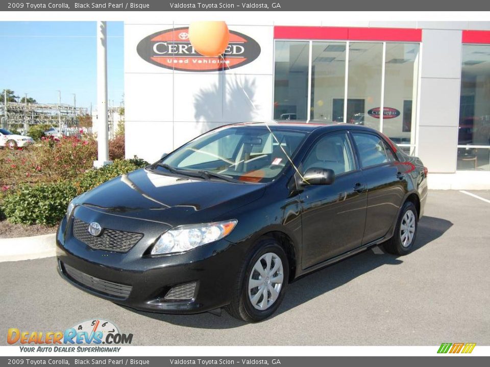 2009 Toyota Corolla Black Sand Pearl / Bisque Photo #1