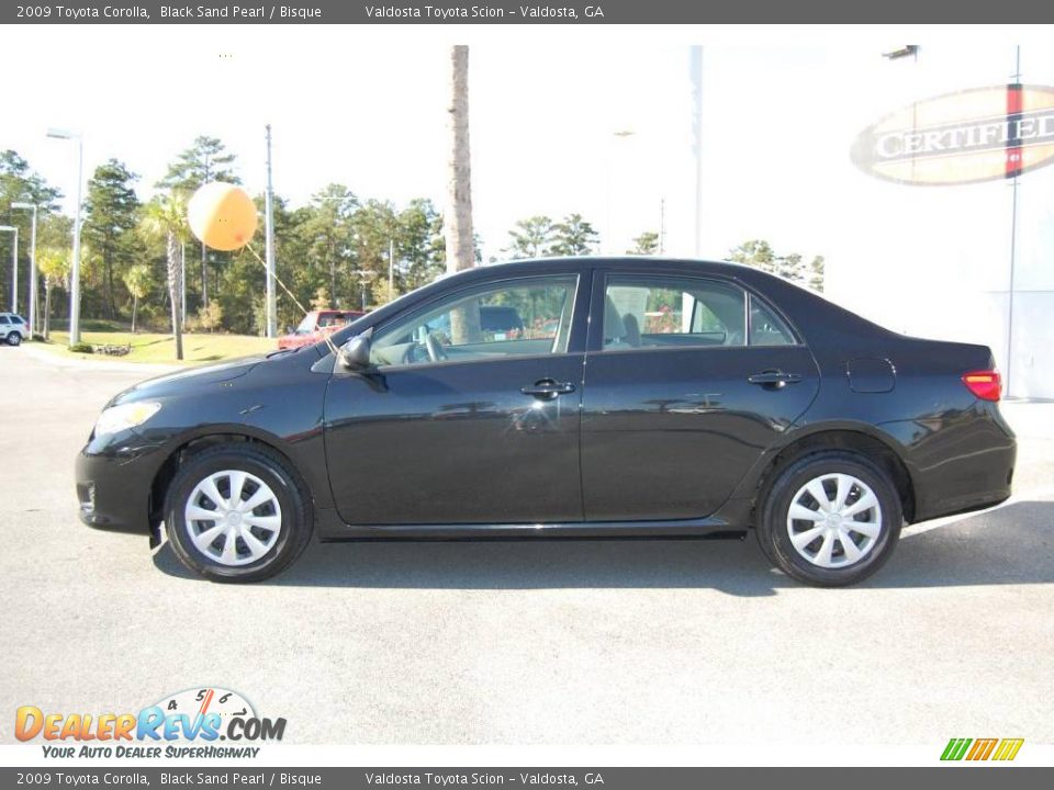 2009 Toyota Corolla Black Sand Pearl / Bisque Photo #4