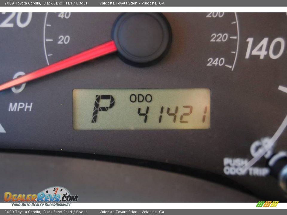 2009 Toyota Corolla Black Sand Pearl / Bisque Photo #11