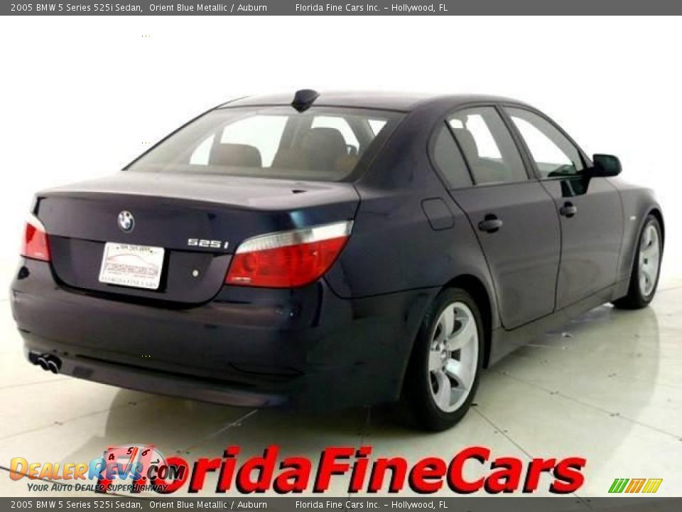 2005 BMW 5 Series 525i Sedan Orient Blue Metallic / Auburn Photo #2