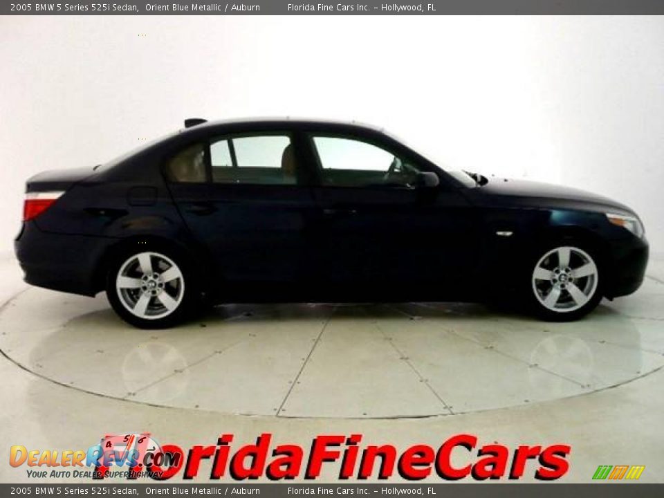 2005 BMW 5 Series 525i Sedan Orient Blue Metallic / Auburn Photo #4