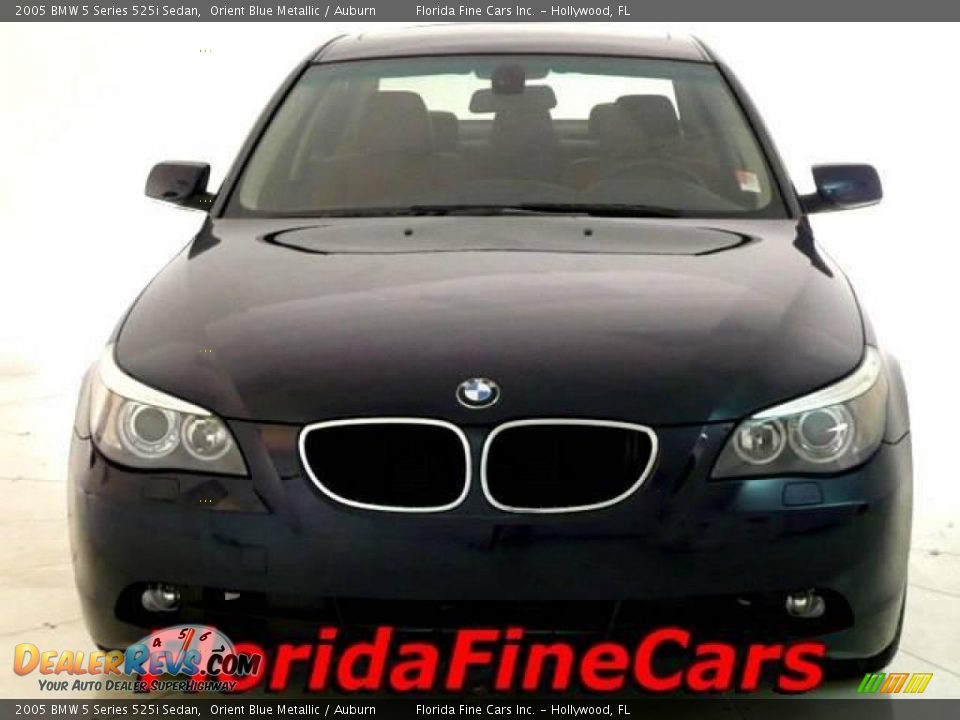 2005 BMW 5 Series 525i Sedan Orient Blue Metallic / Auburn Photo #5