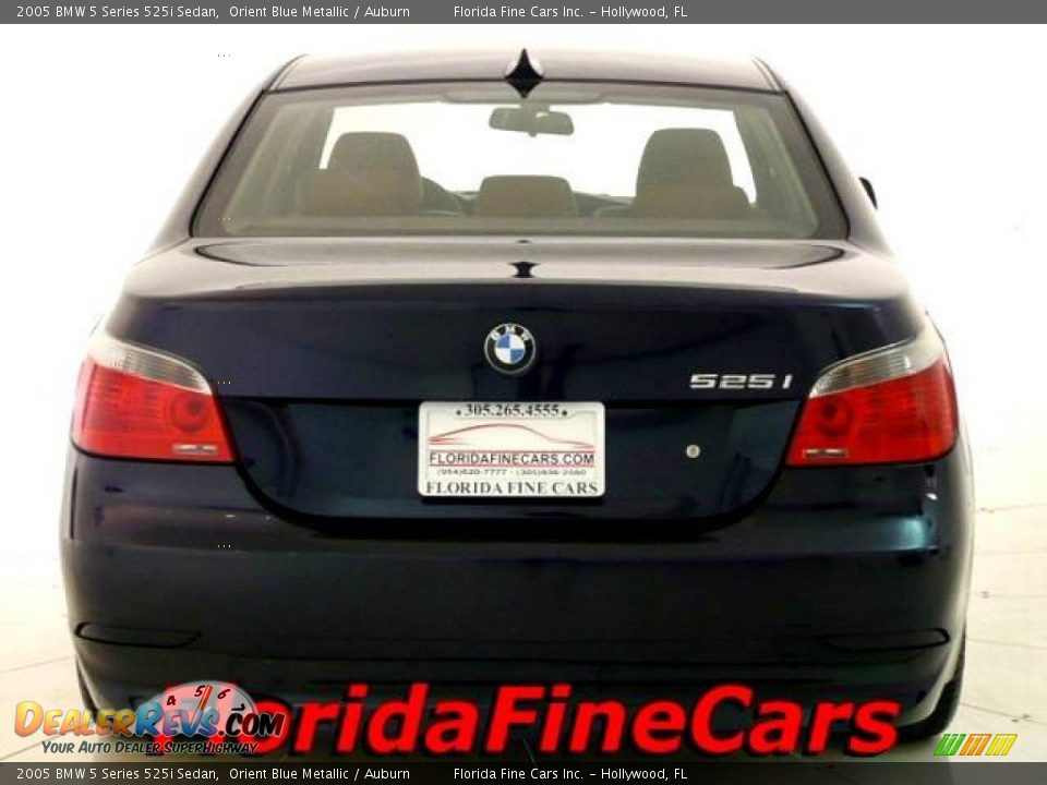 2005 BMW 5 Series 525i Sedan Orient Blue Metallic / Auburn Photo #6