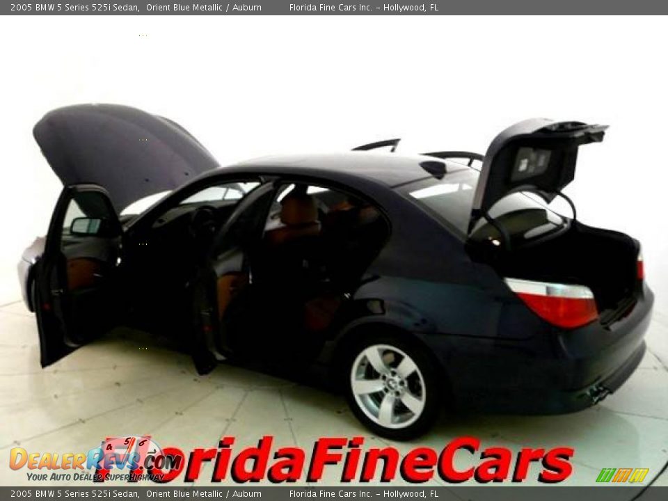 2005 BMW 5 Series 525i Sedan Orient Blue Metallic / Auburn Photo #8