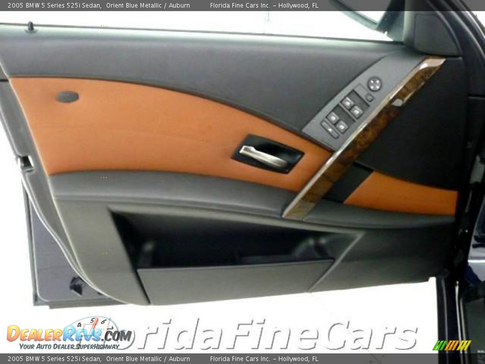 2005 BMW 5 Series 525i Sedan Orient Blue Metallic / Auburn Photo #11