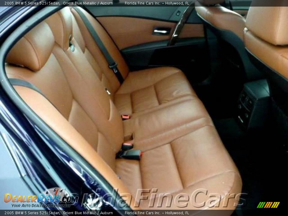 2005 BMW 5 Series 525i Sedan Orient Blue Metallic / Auburn Photo #14