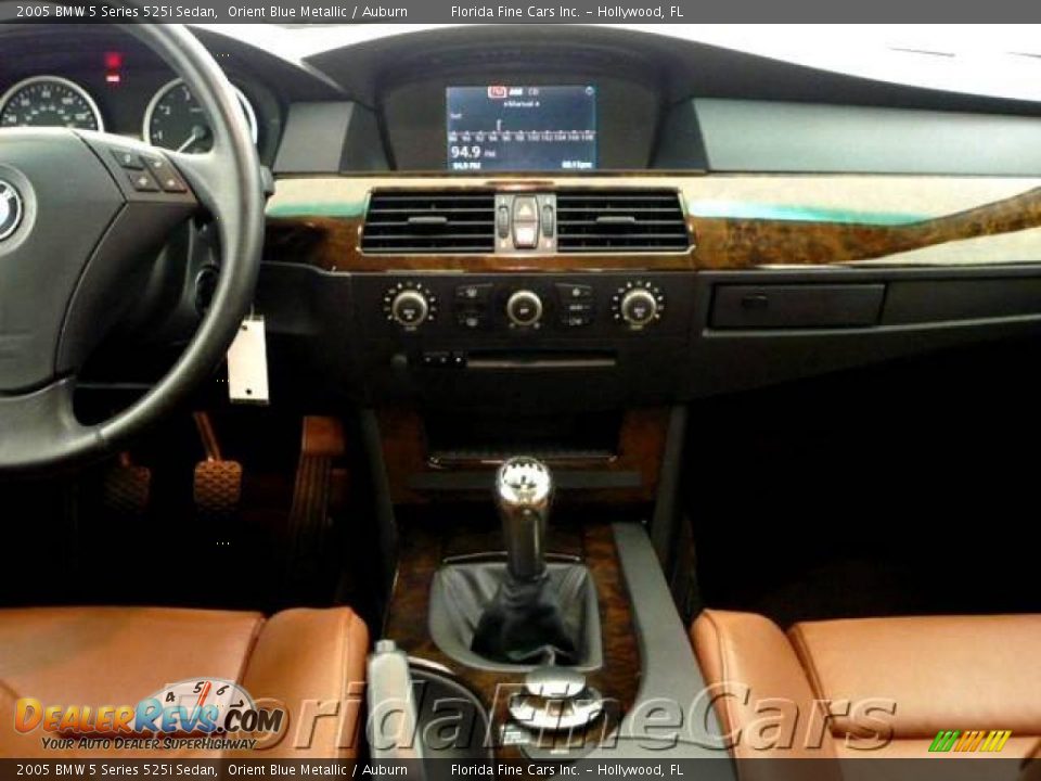2005 BMW 5 Series 525i Sedan Orient Blue Metallic / Auburn Photo #16