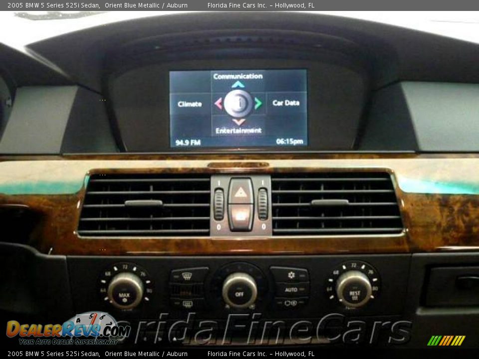 2005 BMW 5 Series 525i Sedan Orient Blue Metallic / Auburn Photo #17