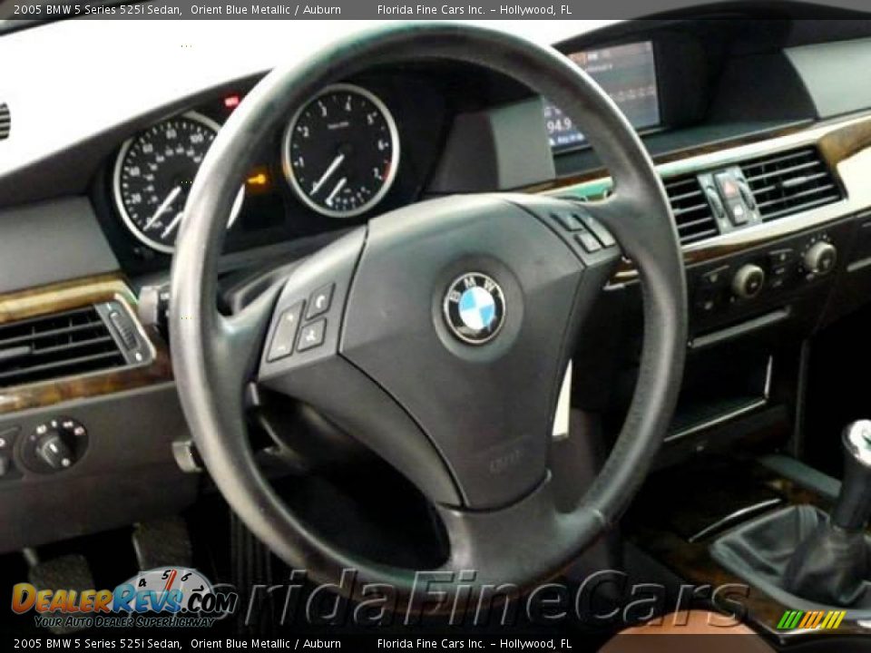 2005 BMW 5 Series 525i Sedan Orient Blue Metallic / Auburn Photo #18