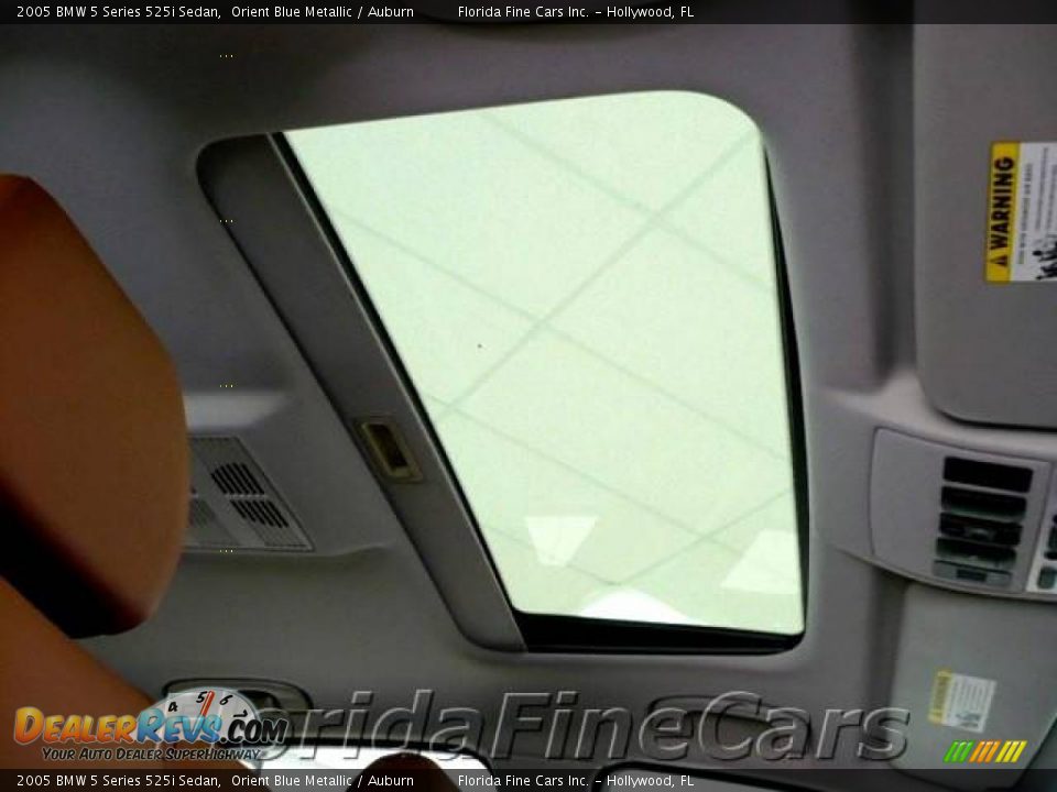 2005 BMW 5 Series 525i Sedan Orient Blue Metallic / Auburn Photo #19
