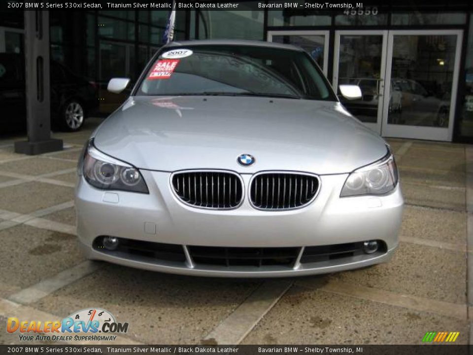 2007 BMW 5 Series 530xi Sedan Titanium Silver Metallic / Black Dakota Leather Photo #3