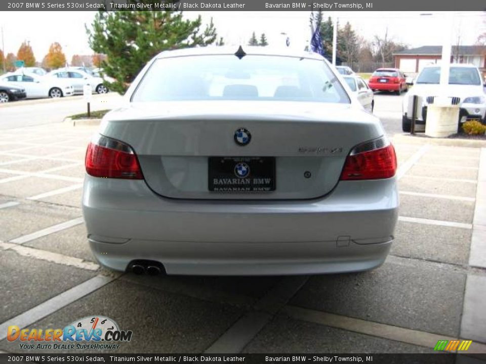 2007 BMW 5 Series 530xi Sedan Titanium Silver Metallic / Black Dakota Leather Photo #7