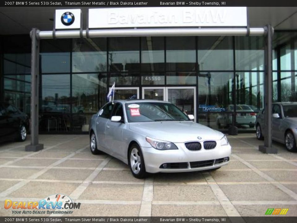 2007 BMW 5 Series 530i Sedan Titanium Silver Metallic / Black Dakota Leather Photo #2