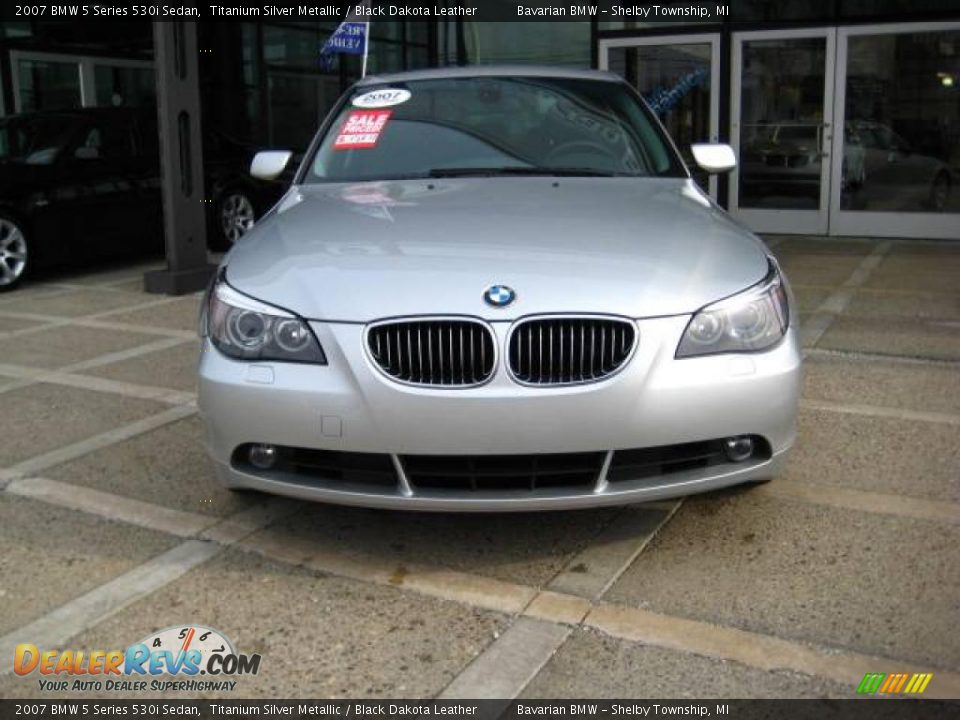 2007 BMW 5 Series 530i Sedan Titanium Silver Metallic / Black Dakota Leather Photo #3