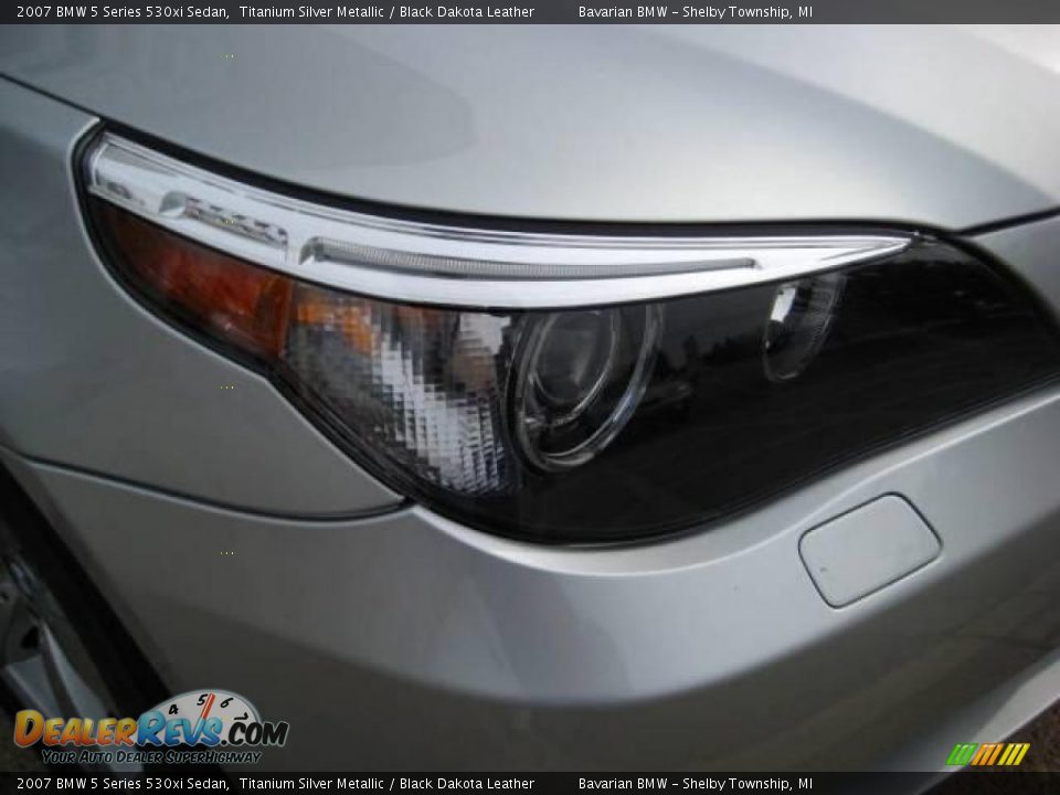 2007 BMW 5 Series 530xi Sedan Titanium Silver Metallic / Black Dakota Leather Photo #11