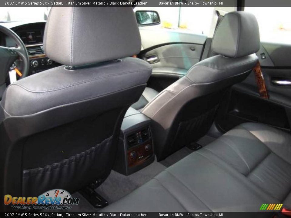 2007 BMW 5 Series 530xi Sedan Titanium Silver Metallic / Black Dakota Leather Photo #15