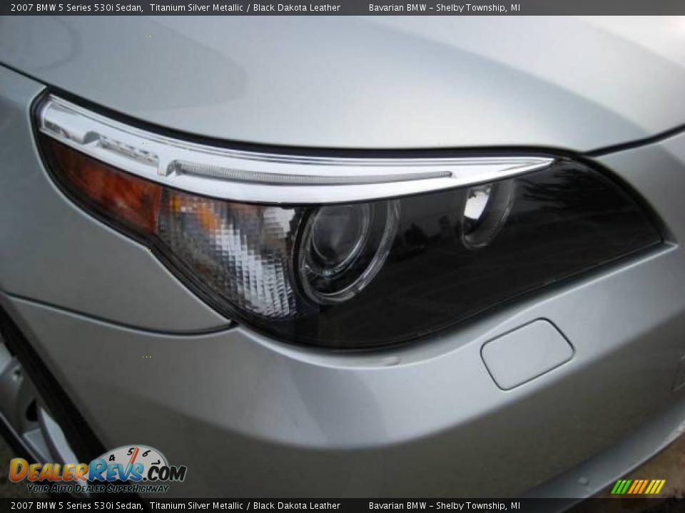 2007 BMW 5 Series 530i Sedan Titanium Silver Metallic / Black Dakota Leather Photo #11