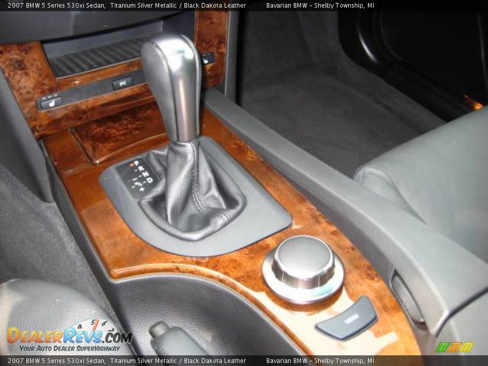 2007 BMW 5 Series 530xi Sedan Titanium Silver Metallic / Black Dakota Leather Photo #20