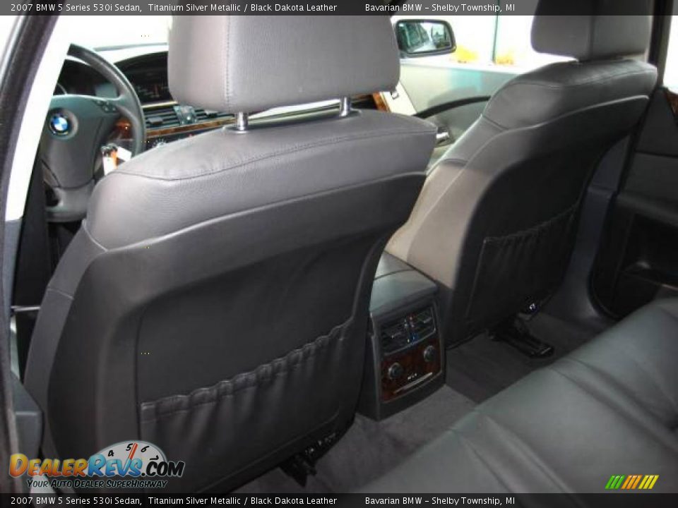 2007 BMW 5 Series 530i Sedan Titanium Silver Metallic / Black Dakota Leather Photo #15