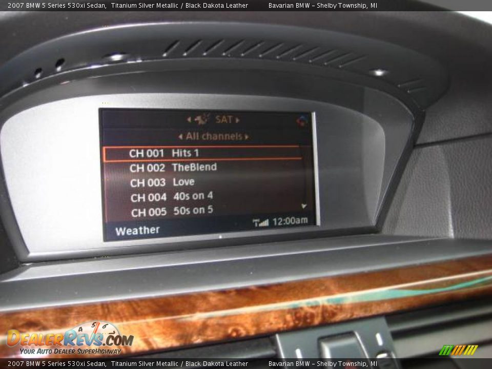 2007 BMW 5 Series 530xi Sedan Titanium Silver Metallic / Black Dakota Leather Photo #21