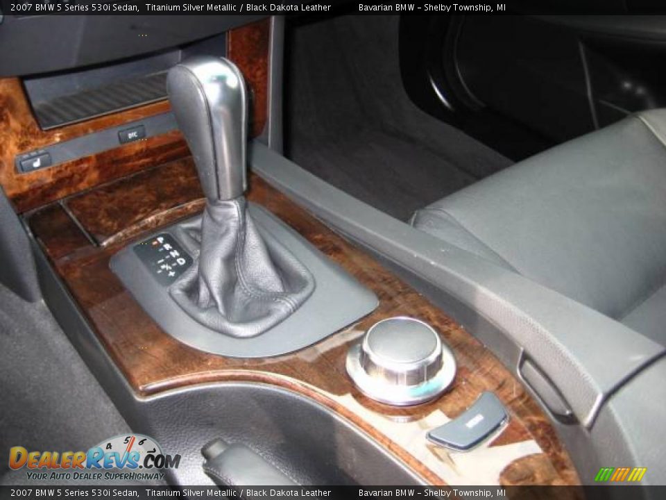 2007 BMW 5 Series 530i Sedan Titanium Silver Metallic / Black Dakota Leather Photo #19