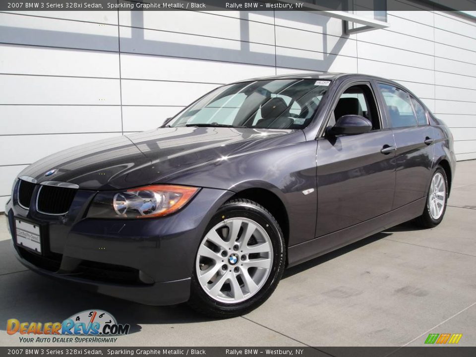 2007 BMW 3 Series 328xi Sedan Sparkling Graphite Metallic / Black Photo #1