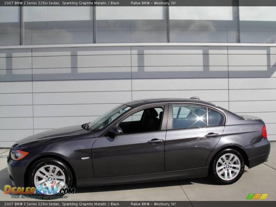 2007 BMW 3 Series 328xi Sedan Sparkling Graphite Metallic / Black Photo #3