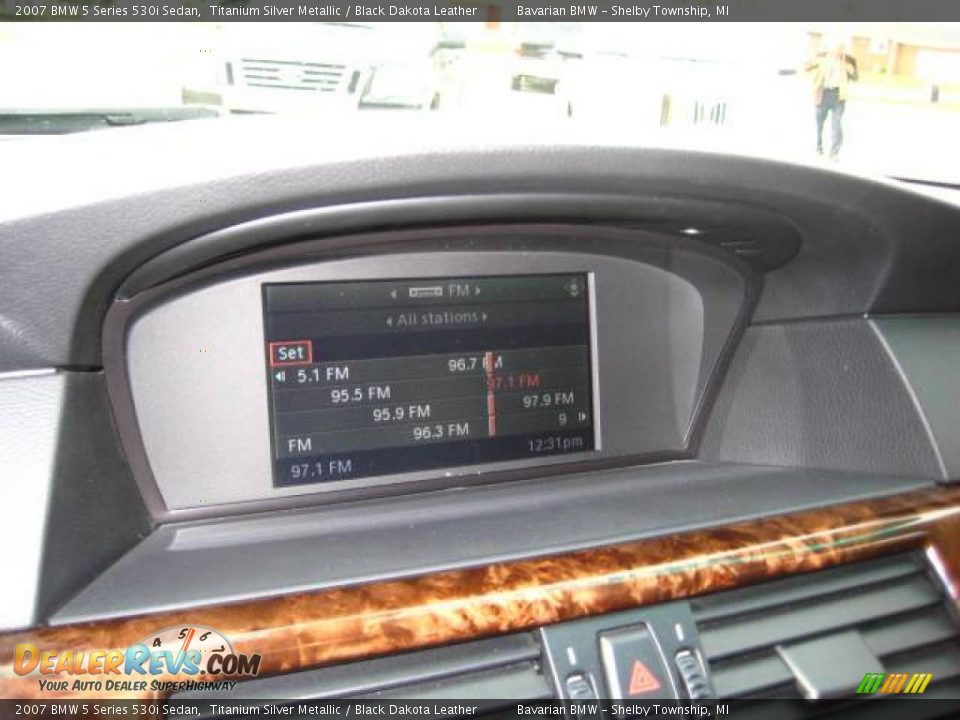 2007 BMW 5 Series 530i Sedan Titanium Silver Metallic / Black Dakota Leather Photo #22