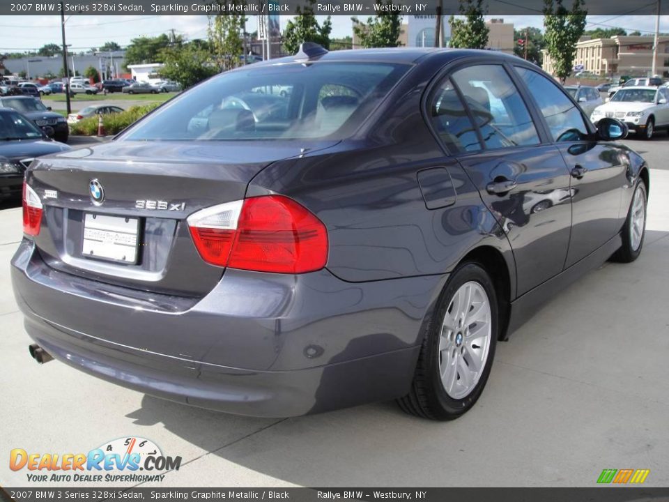 2007 BMW 3 Series 328xi Sedan Sparkling Graphite Metallic / Black Photo #6