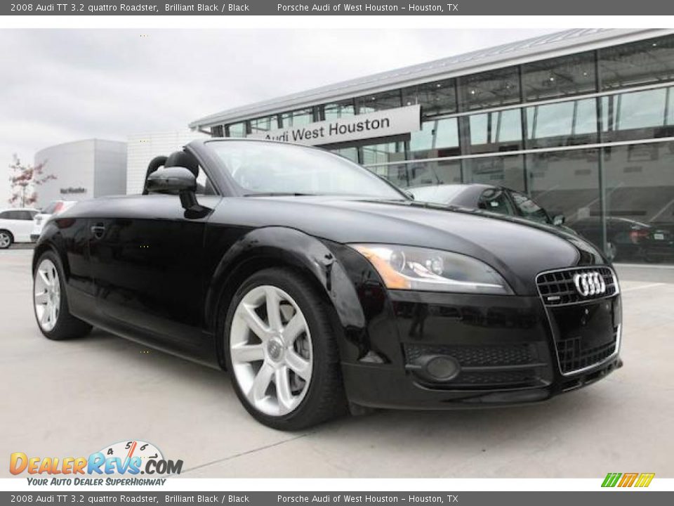 2008 Audi TT 3.2 quattro Roadster Brilliant Black / Black Photo #1