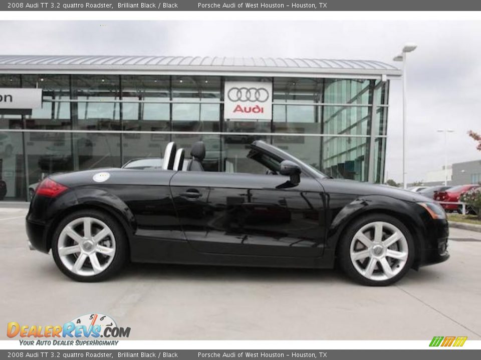 2008 Audi TT 3.2 quattro Roadster Brilliant Black / Black Photo #2