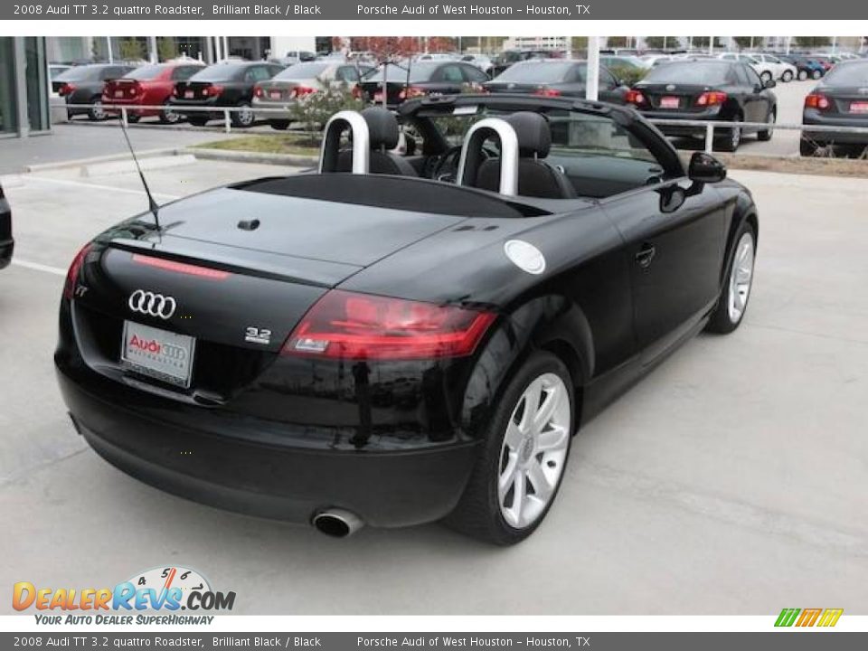2008 Audi TT 3.2 quattro Roadster Brilliant Black / Black Photo #4