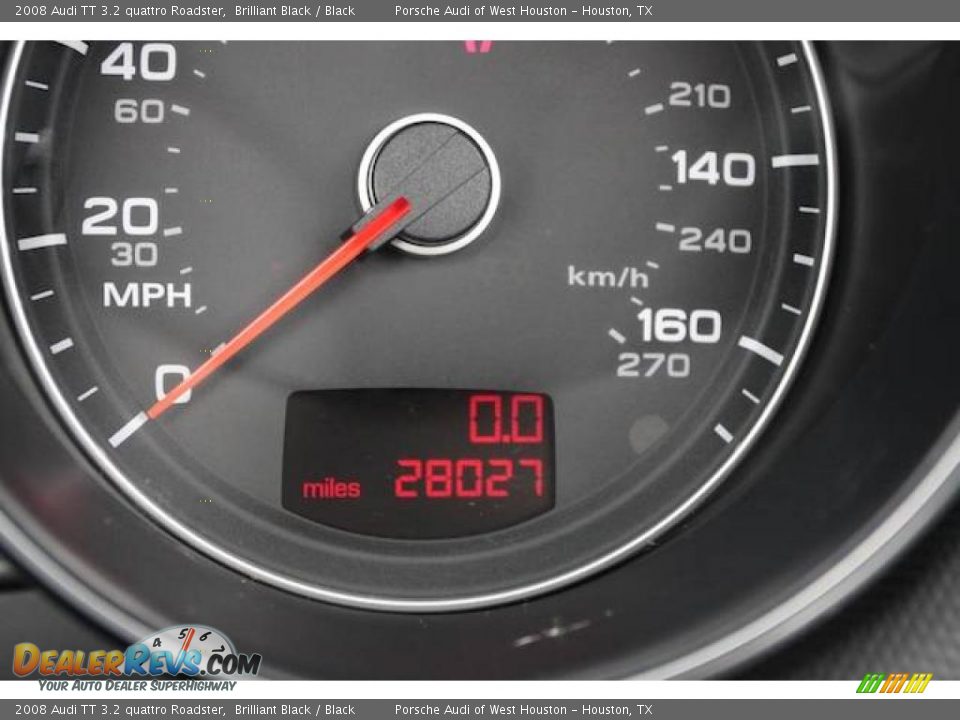 2008 Audi TT 3.2 quattro Roadster Brilliant Black / Black Photo #5