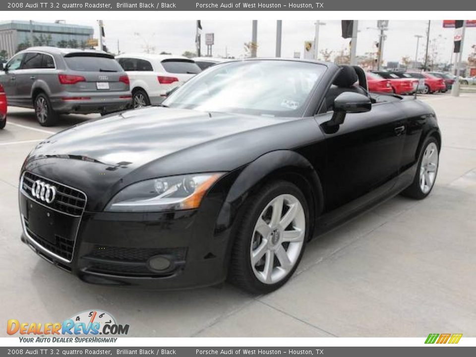 2008 Audi TT 3.2 quattro Roadster Brilliant Black / Black Photo #6