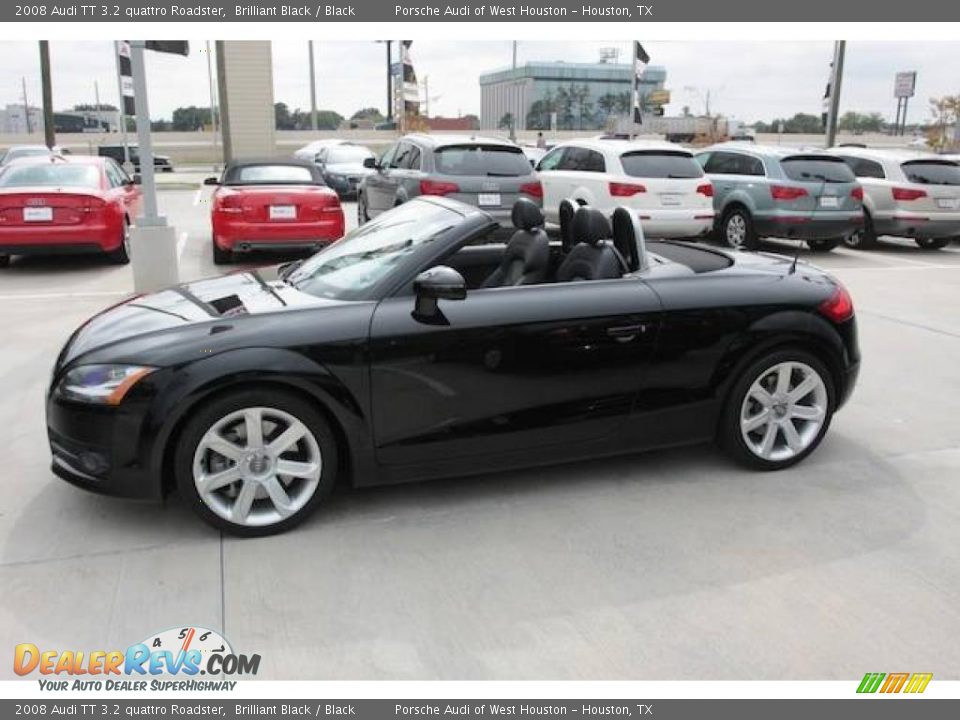 2008 Audi TT 3.2 quattro Roadster Brilliant Black / Black Photo #9