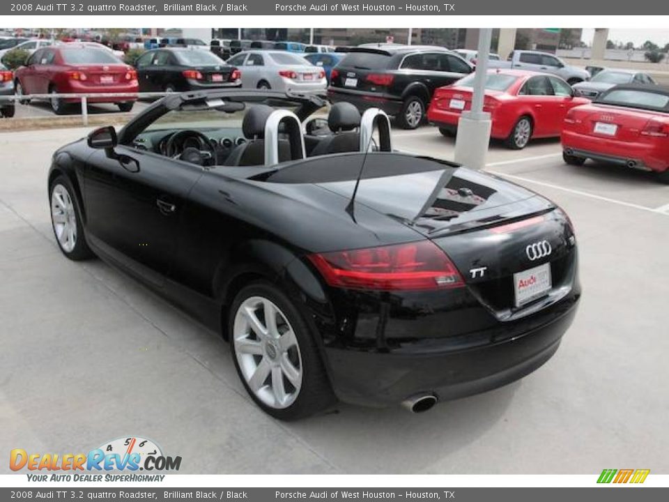 2008 Audi TT 3.2 quattro Roadster Brilliant Black / Black Photo #11