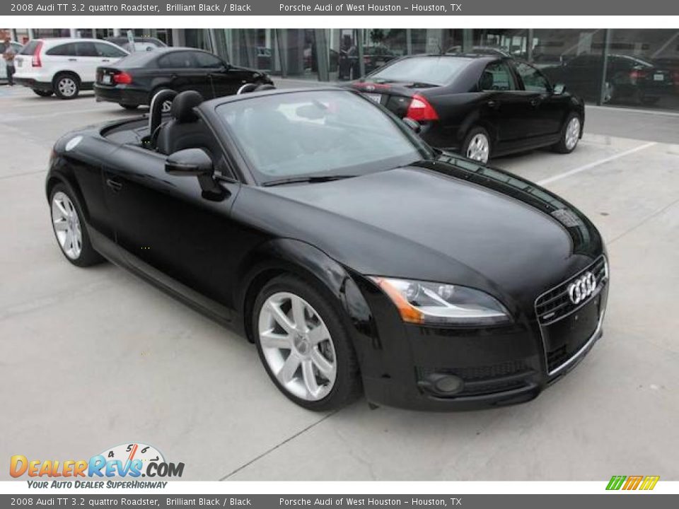 2008 Audi TT 3.2 quattro Roadster Brilliant Black / Black Photo #12