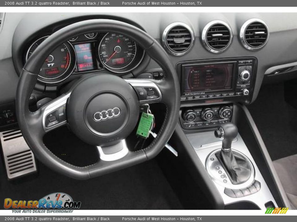 2008 Audi TT 3.2 quattro Roadster Brilliant Black / Black Photo #13
