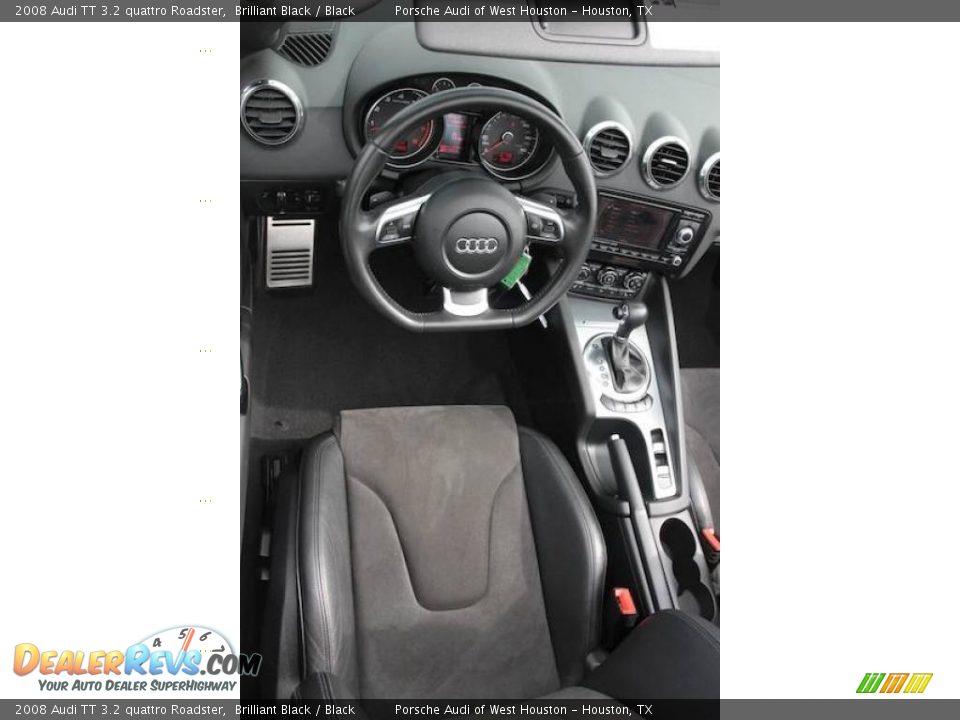 2008 Audi TT 3.2 quattro Roadster Brilliant Black / Black Photo #14
