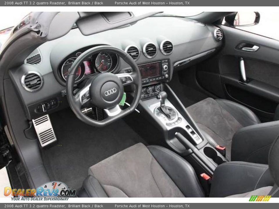 2008 Audi TT 3.2 quattro Roadster Brilliant Black / Black Photo #16