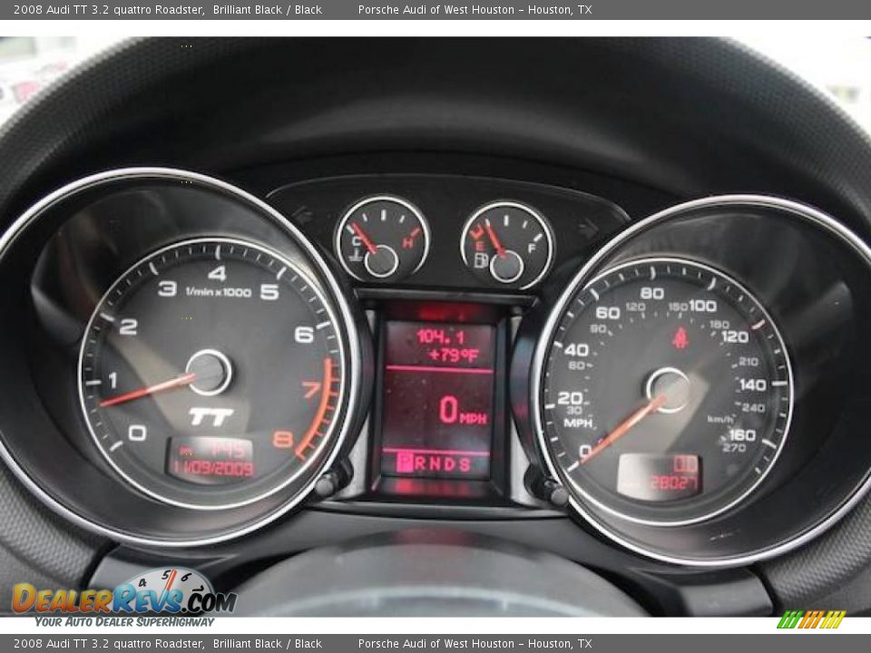 2008 Audi TT 3.2 quattro Roadster Brilliant Black / Black Photo #19