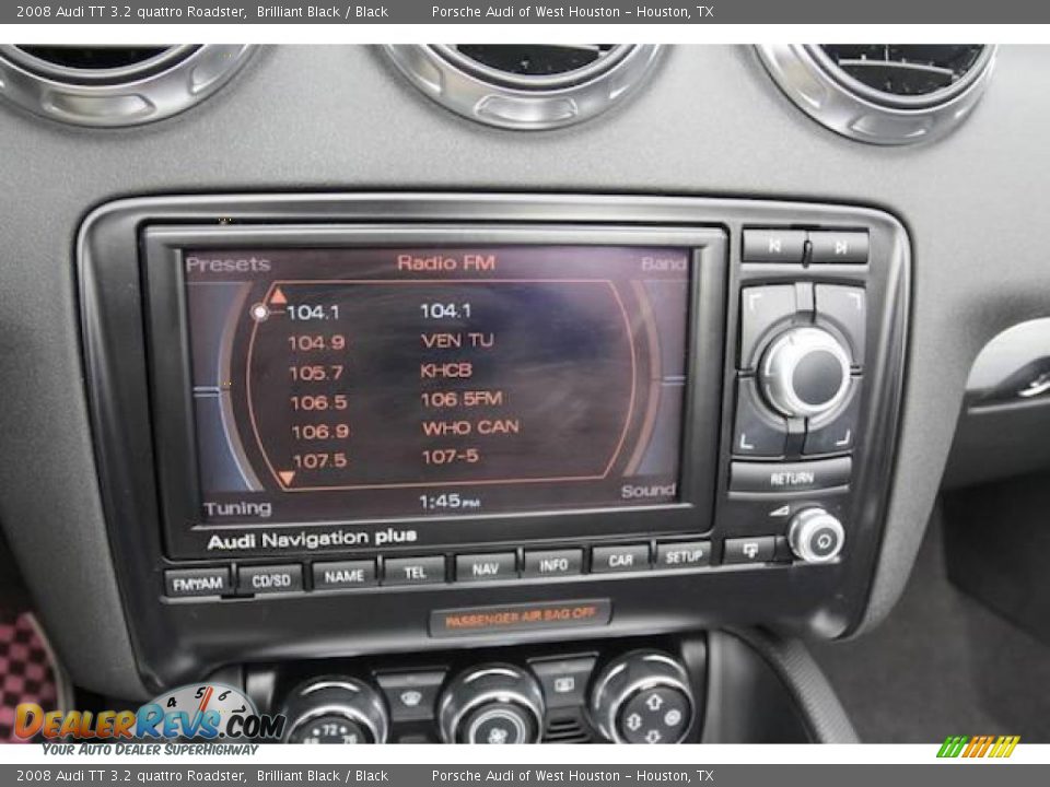2008 Audi TT 3.2 quattro Roadster Brilliant Black / Black Photo #20