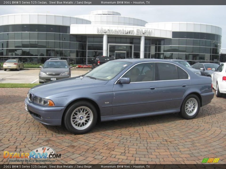 2001 BMW 5 Series 525i Sedan Steel Blue Metallic / Sand Beige Photo #1