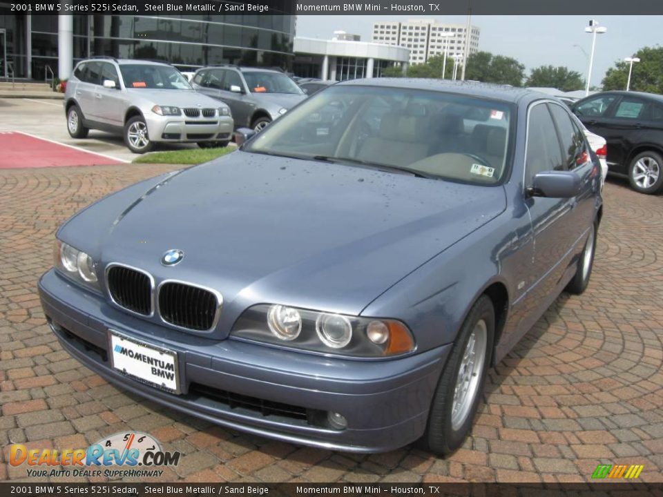 2001 BMW 5 Series 525i Sedan Steel Blue Metallic / Sand Beige Photo #3