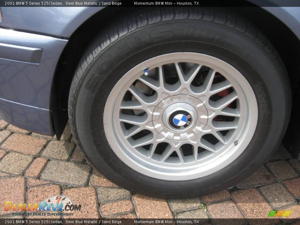 2001 BMW 5 Series 525i Sedan Steel Blue Metallic / Sand Beige Photo #4