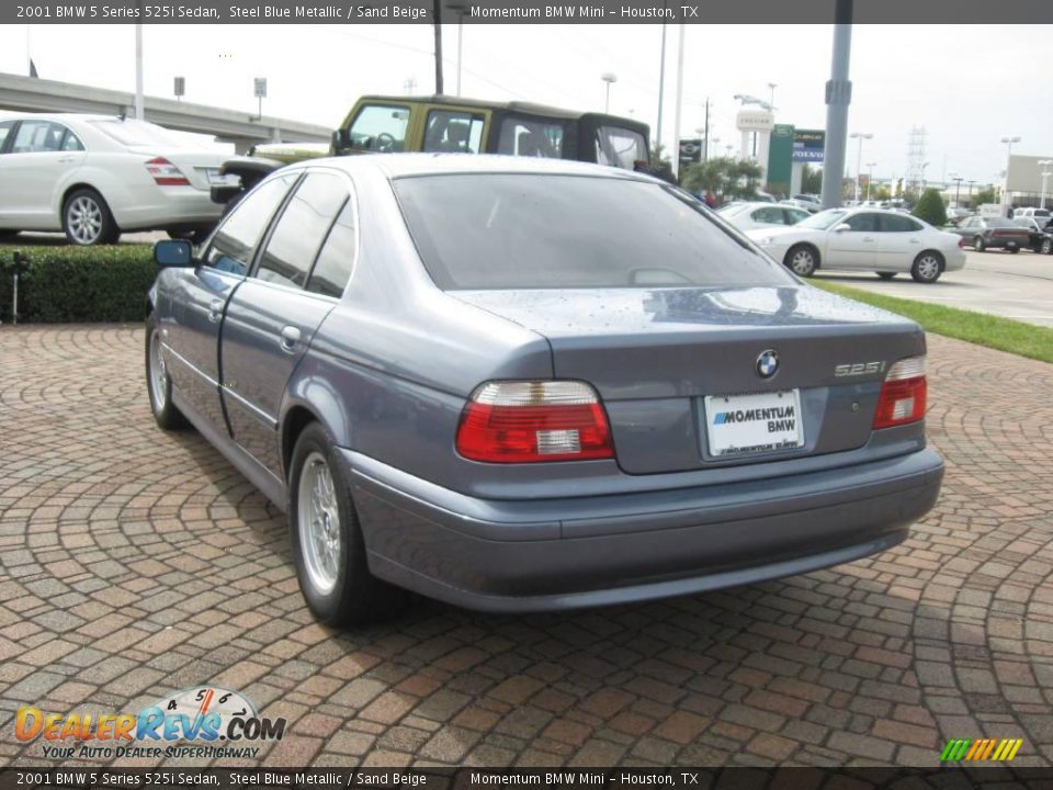 2001 BMW 5 Series 525i Sedan Steel Blue Metallic / Sand Beige Photo #5