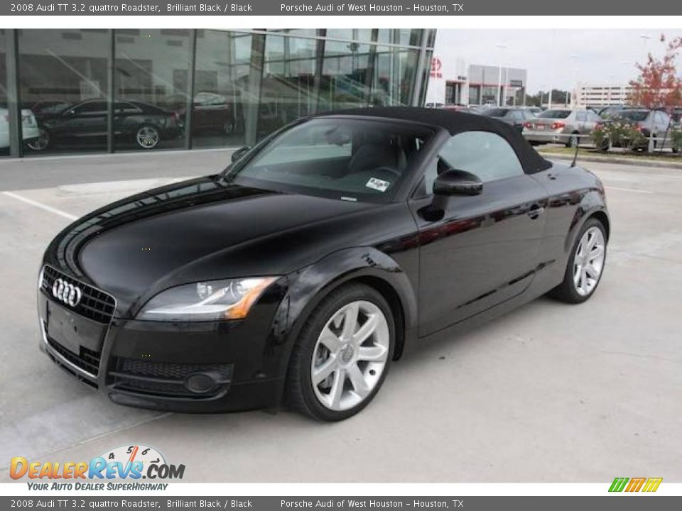 2008 Audi TT 3.2 quattro Roadster Brilliant Black / Black Photo #23