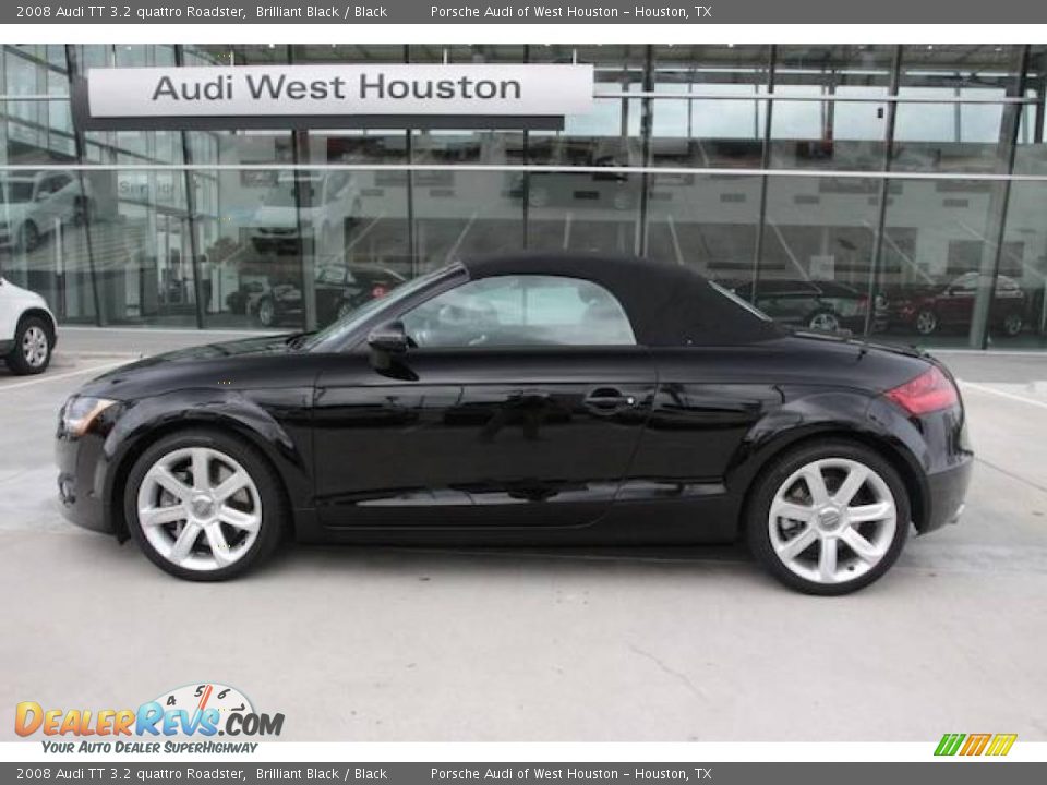2008 Audi TT 3.2 quattro Roadster Brilliant Black / Black Photo #24